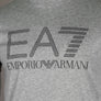 EA7 Rubberised Textured Logo T-Shirt Medium Grey