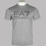 EA7 Rubberised Textured Logo T-Shirt Medium Grey