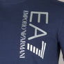EA7 Silver Chest Logo T-Shirt Navy Blue