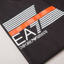 EA7 Stripe Lines Logo T-Shirt Black