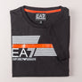 EA7 Stripe Lines Logo T-Shirt Black