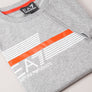 EA7 Stripe Lines Logo T-Shirt Medium Grey