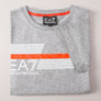 EA7 Stripe Lines Logo T-Shirt Medium Grey
