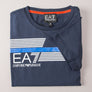 EA7 Stripe Lines Logo T-Shirt Navy Blue