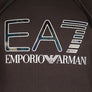 EA7 Iridescent Logo Hooded Sweatshirt Espresso