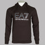 EA7 Iridescent Logo Hooded Sweatshirt Espresso