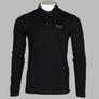 EA7 L/S Jersey Polo Shirt Black/Gold