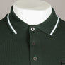 EA7 L/S Tipped Collar Polo Shirt Dark Green