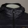 EA7 Quilted Down Hooded Jacket Black/Gold