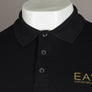 EA7 S/S Jersey Polo Shirt Black/Gold