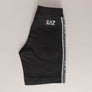 EA7 Logo Taping Cotton Shorts Black