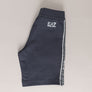 EA7 Logo Taping Cotton Shorts Navy