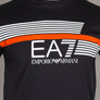 EA7 Stripe Lines Logo T-Shirt Black
