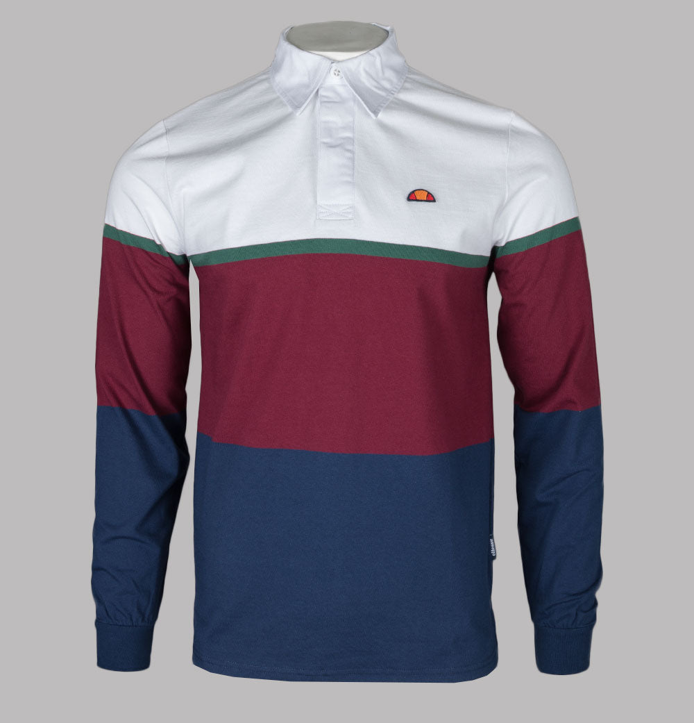 Ellesse Ario LS Polo Shirt White