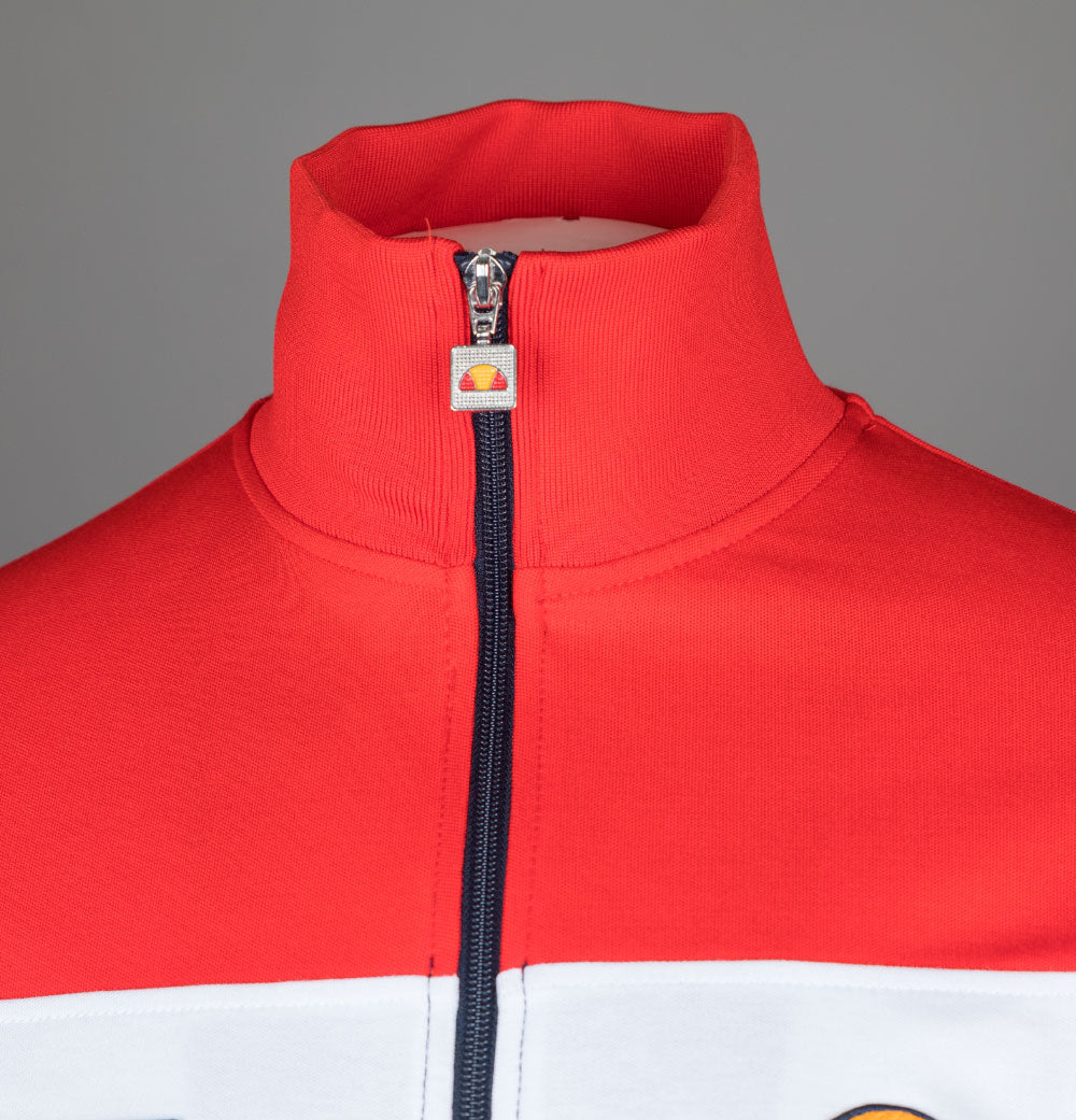 Ellesse Caprini Track Top in Burgundy/Navy - Clothing from Golden Age of  Tennis Ltd UK