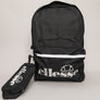 Ellesse Liscia Backpack & Pencil Case Black