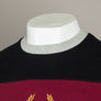 Fred Perry Embroidered Panel Sweatshirt Marl Grey