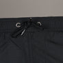 Emporio Armani Side Panel Logo Swim Shorts Black