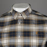 Farah Brewer Check Slim Fit Oxford Shirt Khaki