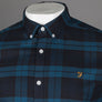 Farah Brewer Check Slim Fit Oxford Shirt Navy