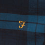 Farah Brewer Check Slim Fit Oxford Shirt Navy