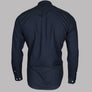 Farah Brewer Slim Fit Grandad Collar Shirt Navy