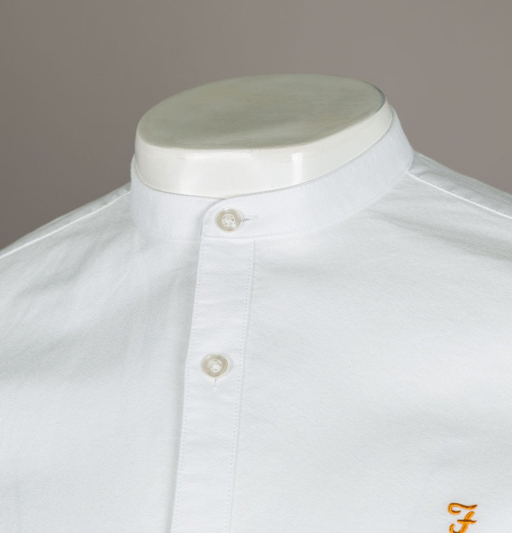 Farah white deals grandad shirt