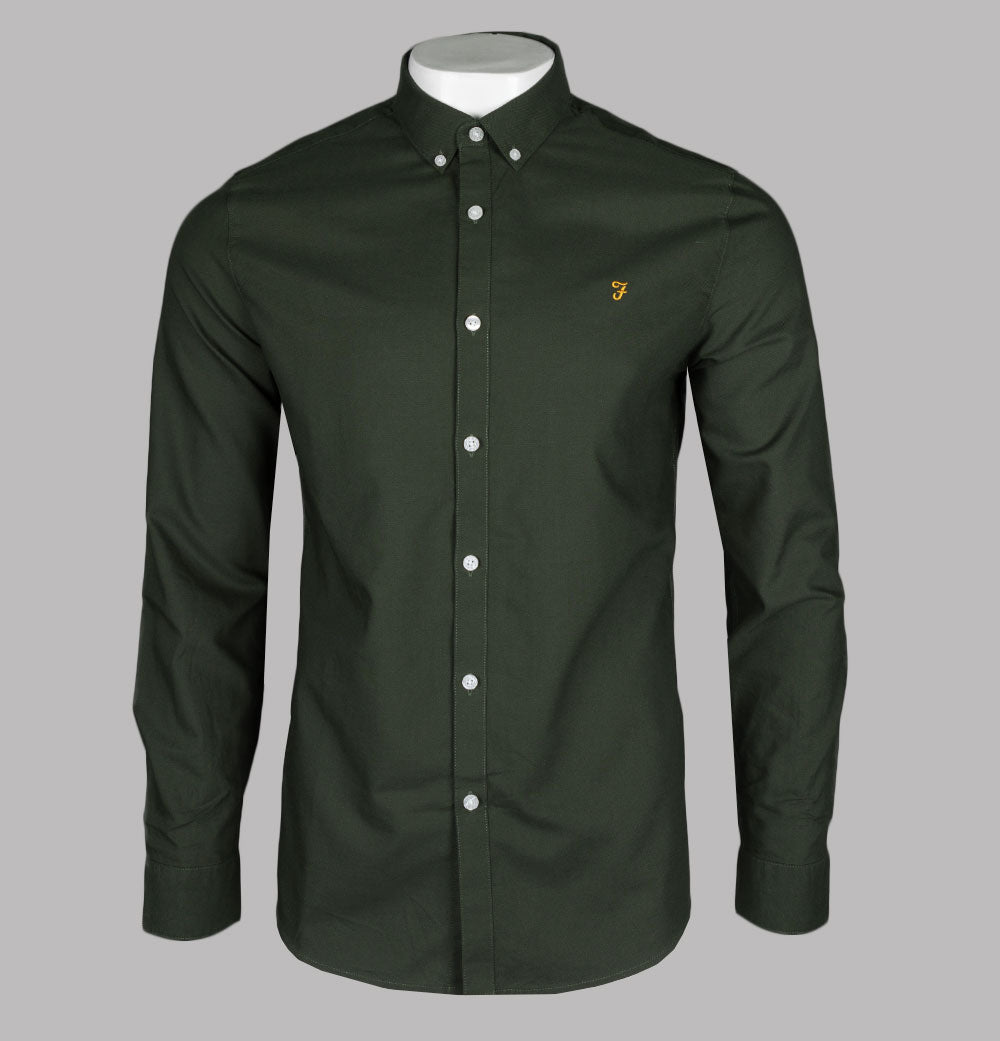 Farah Brewer Cotton Oxford Slim Fit - Camisa Para Hombre
