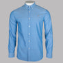 Farah Brewer Slim Fit Oxford Shirt Mid Blue