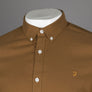 Farah Brewer Slim Fit Oxford Shirt Rich Tobacco