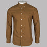Farah Brewer Slim Fit Oxford Shirt Rich Tobacco