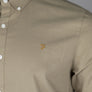 Farah Brewer Slim Fit Oxford Shirt Beige