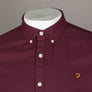 Farah Brewer Slim Fit Oxford Shirt Bordeaux