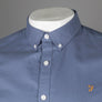Farah Brewer Slim Fit S/S Oxford Shirt Battleship Blue