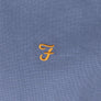 Farah Brewer Slim Fit S/S Oxford Shirt Battleship Blue