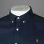 Farah Brewer Slim Fit S/S Oxford Shirt Navy