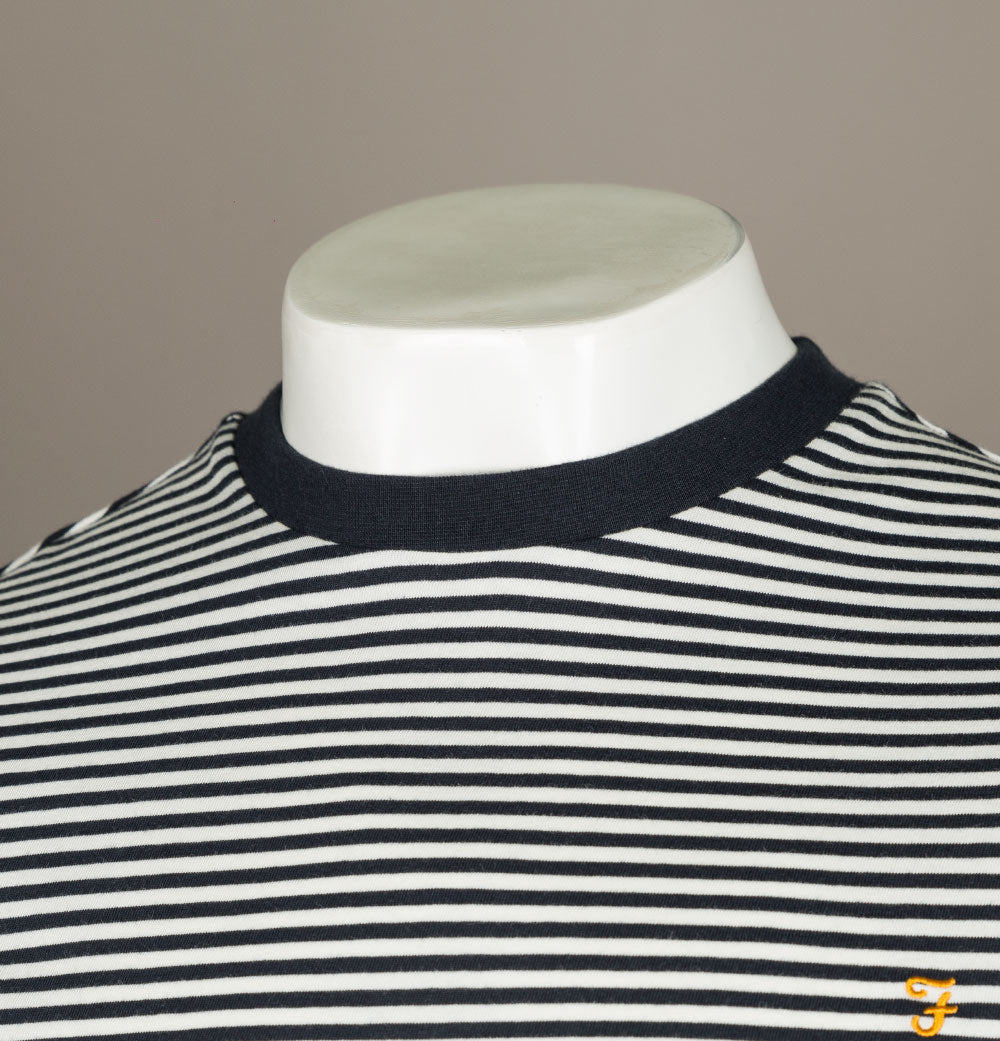 Farah Daytona Striped T-Shirt True Navy – Bronx Clothing