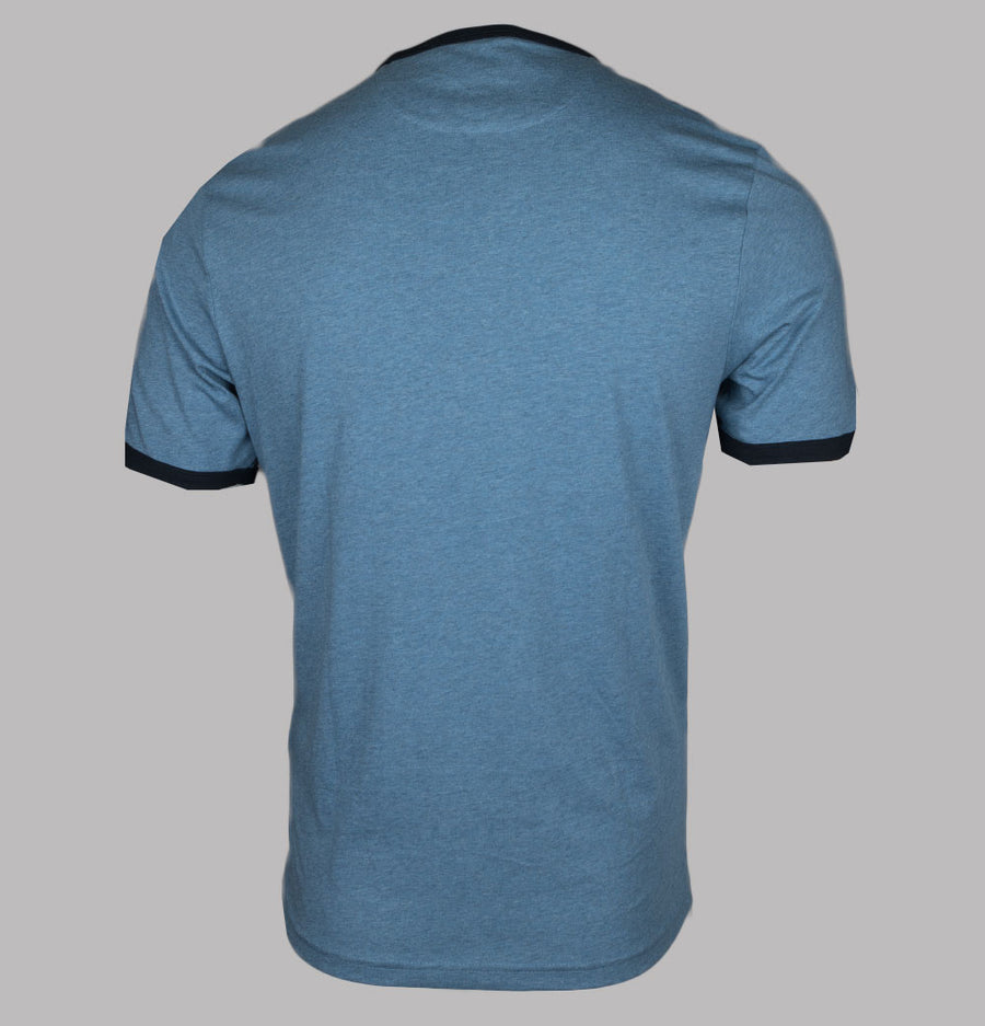 Farah Groves Ringer T-Shirt Blue Dusk Marl