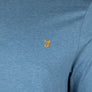 Farah Groves Ringer T-Shirt Blue Dusk Marl