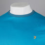 Farah Groves Ringer T-Shirt Blue Opal