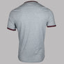 Farah Groves Ringer T-Shirt Light Grey Marl