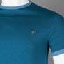 Farah Groves Ringer T-Shirt Saxe