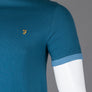 Farah Groves Ringer T-Shirt Saxe