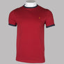 Farah Groves Ringer T-Shirt Vermillion