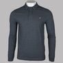 Farah Haslam Slim Fit LS Polo Shirt Grey Marl