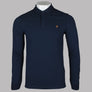 Farah Haslam Slim Fit LS Polo Shirt Navy