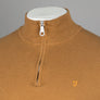 Farah Louder 1/4 Zip Sweatshirt Rich Tobacco