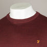 Farah Mullen Merino Wool Sweater Burgundy