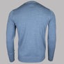 Farah Mullen Merino Wool Sweater Mid Blue
