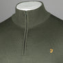 Farah Redchurch Merino Wool 1/4 Zip Jumper Evergreen